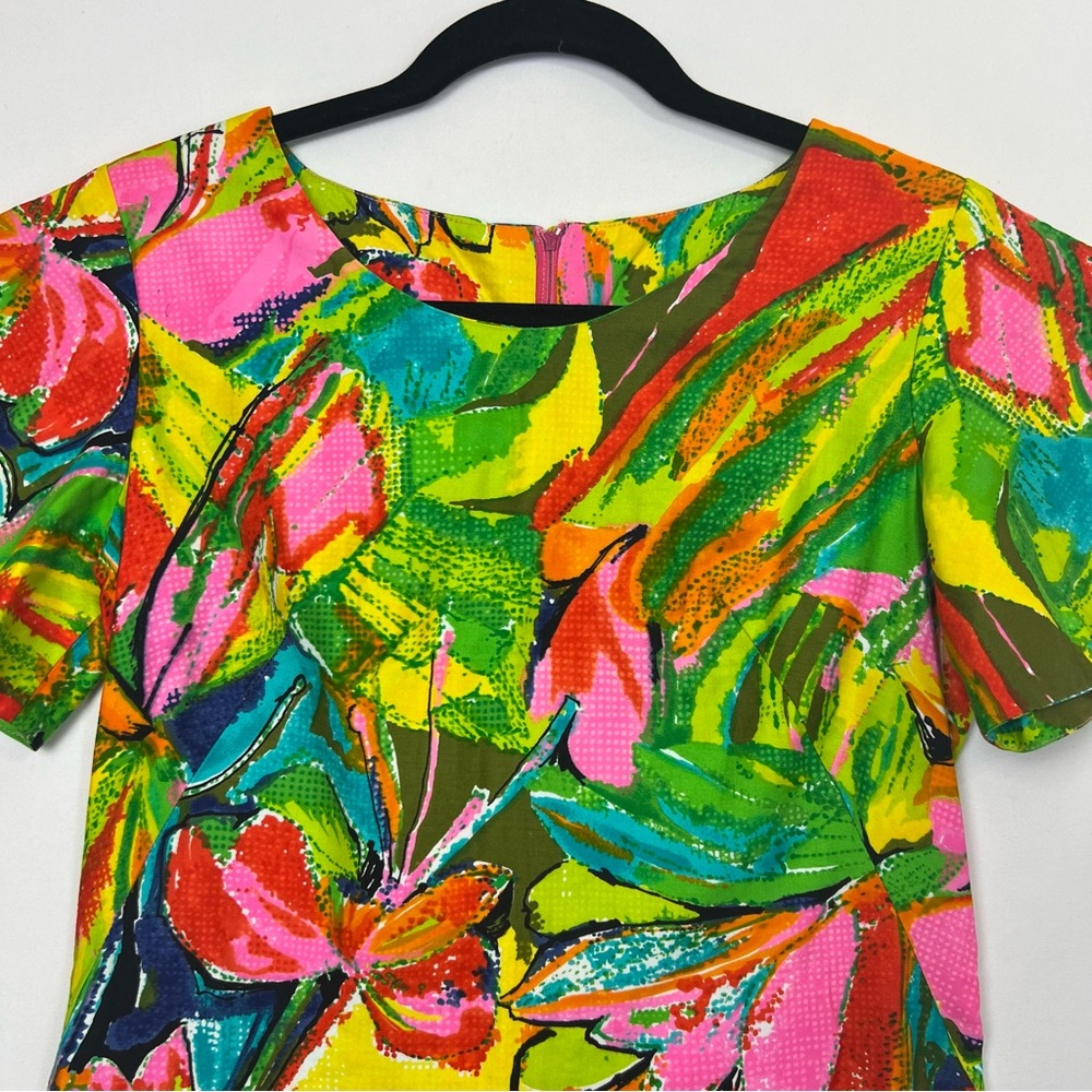 Vintage 1960s Snyder Craft Mod Dress Colorful Psychedelic Print Womens Small - Picture 2 of 9